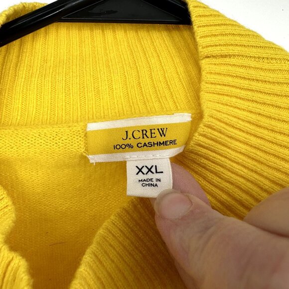 J.Crew Sweater Long sleeve 100% Cashmere Yellow Size XXL - Picture 2 of 5